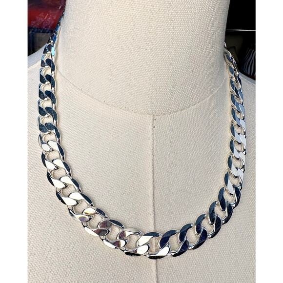 NEW 19" Long, 12mm Thick - Miami Cuban w/ 925 Silver Stamp - Picture 7 of 7